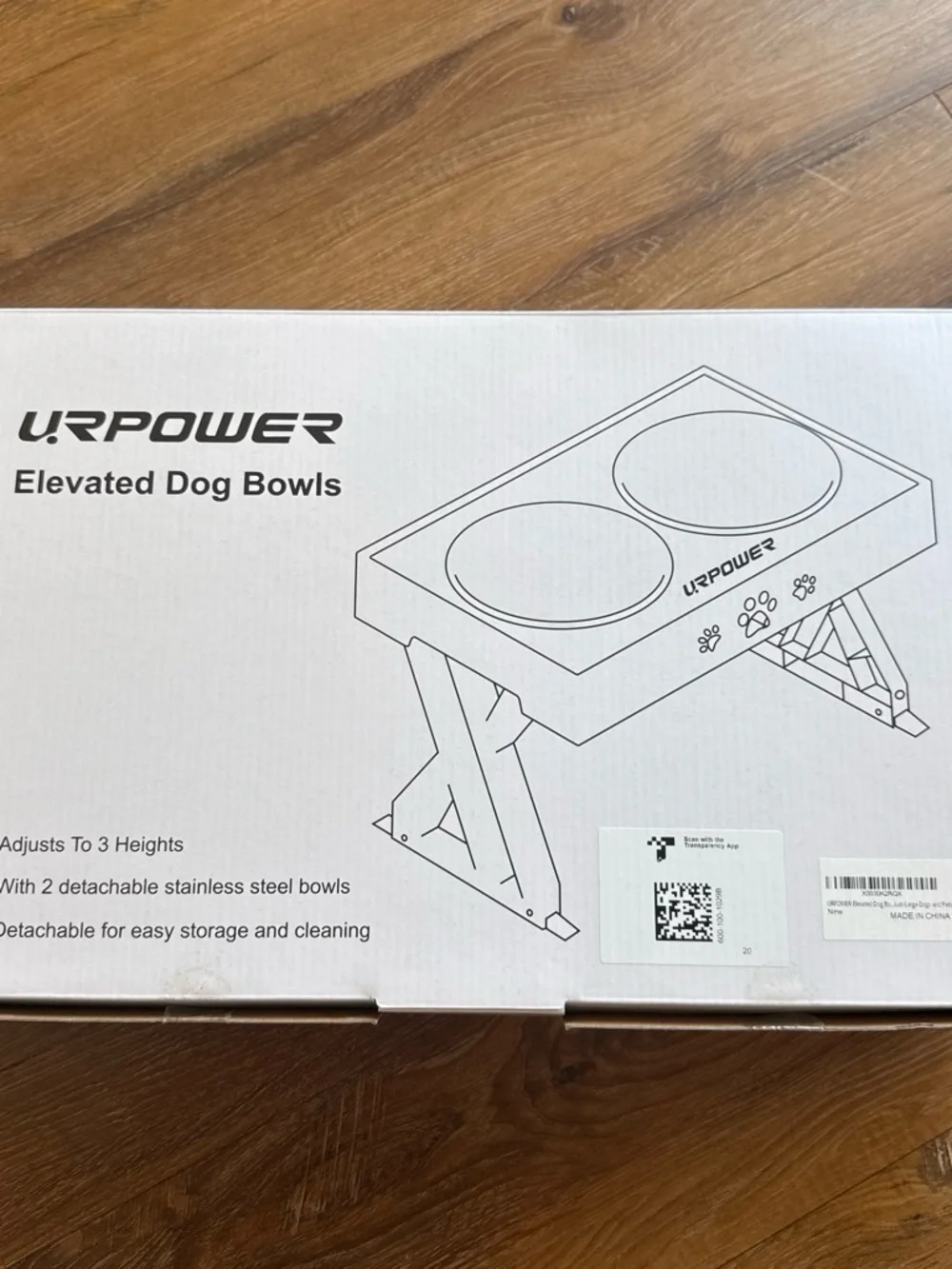 Black Elevated Double Dog Bowl Set with Stainless Steel Inserts